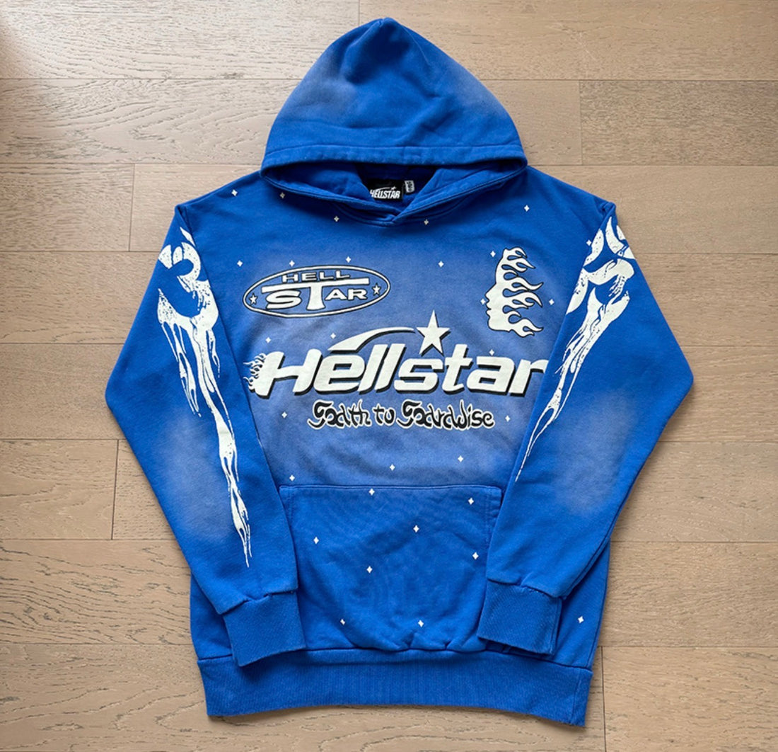 Hellstar Racer Flames Blue Sweatsuit Set