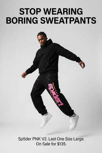 Sp5der PNK V2 Black Sweatpants