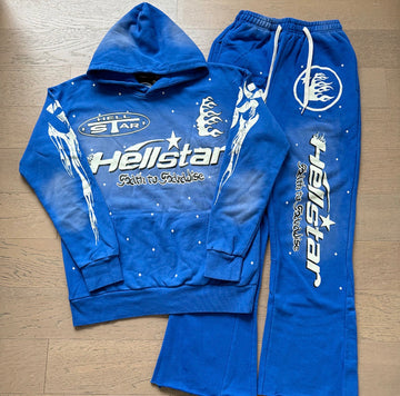 Hellstar Racer Flames Blue Sweatsuit Set