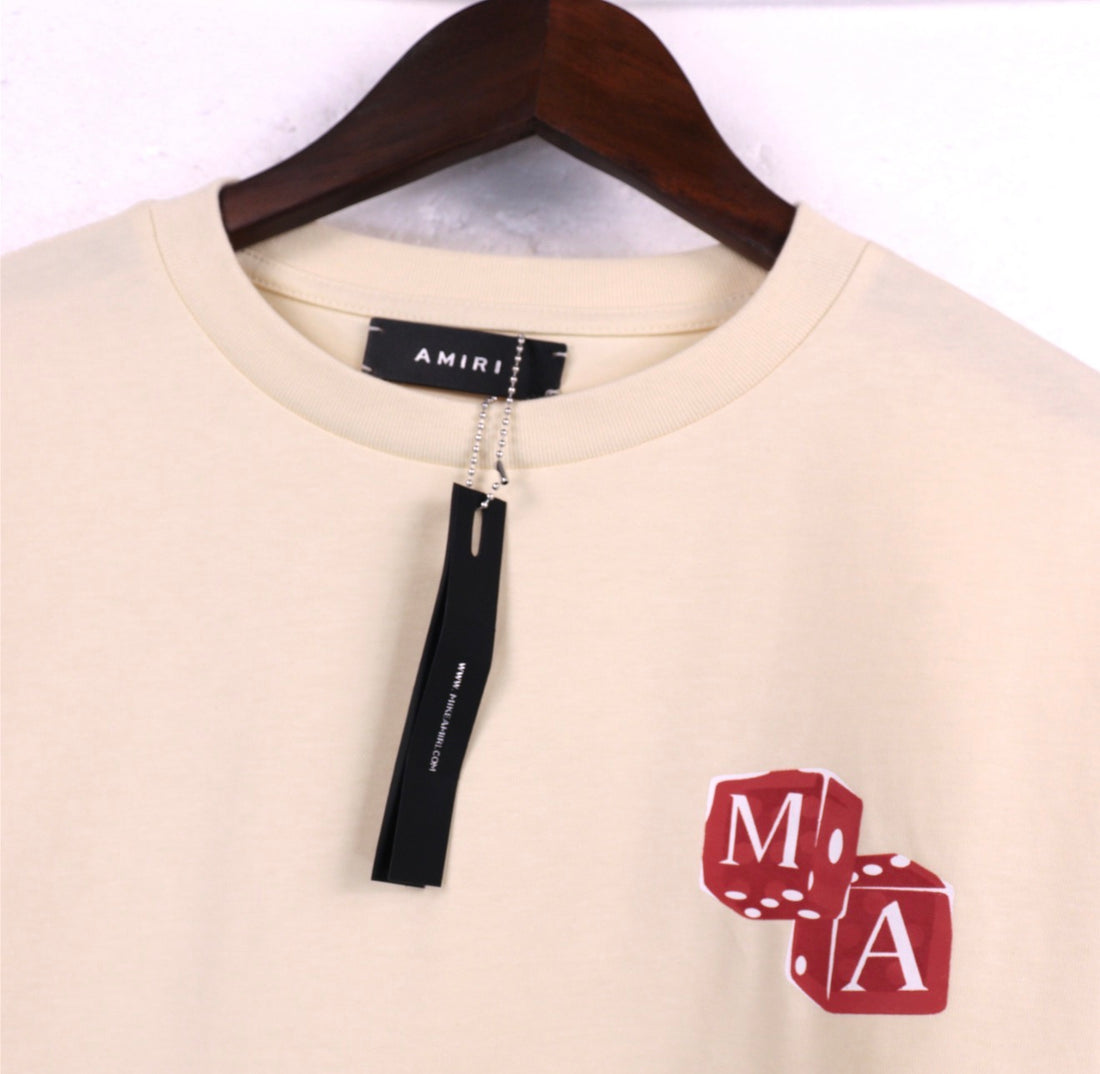 Amiri Cream ‘Dice’ Short-Sleeve Tee