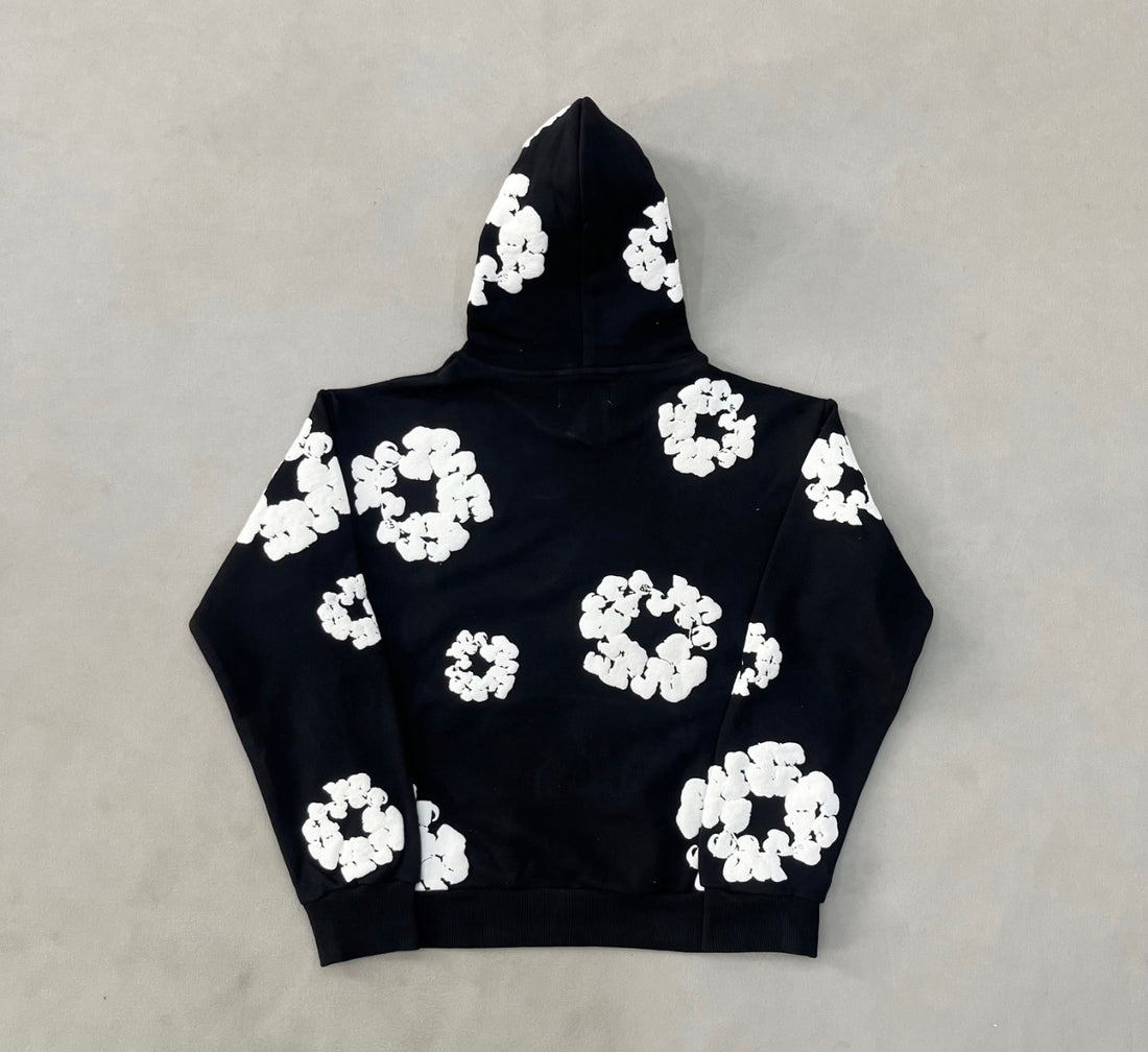 Denim Tears Black Cotton Wreath Sweatshirt