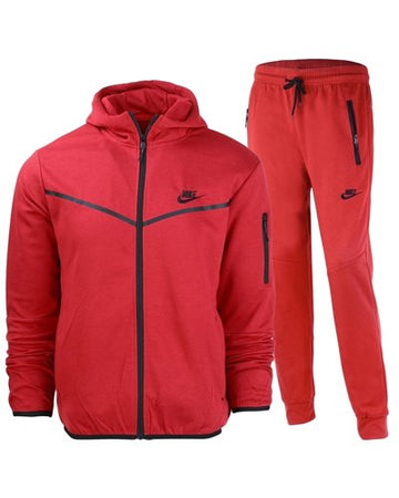 Nike Sportswear Tech Fleece Men's Hoodie & Pants 2 Pc Set Red